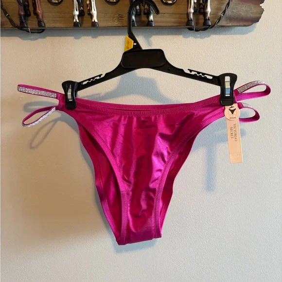 Double Shine Strap Brazilian Bikini Bottom - Picture 3 of 6